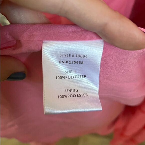 Anthropologie Hutch Beck Ruffled V-Neck Wrap Midi Dress floral pink size XL - Picture 8 of 12